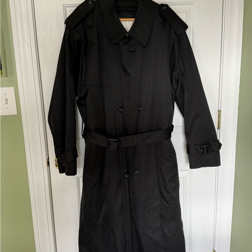 London Fog Men's Classic Black Trench Coat